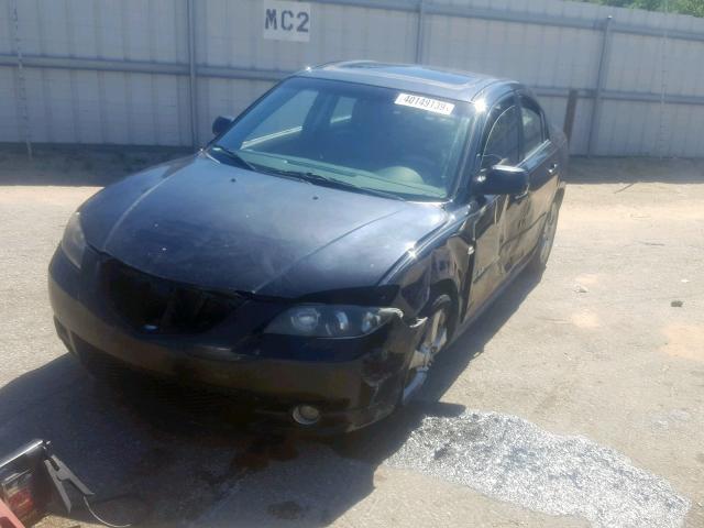 JM1BK123651272635 - 2005 MAZDA 3 S BLACK photo 2