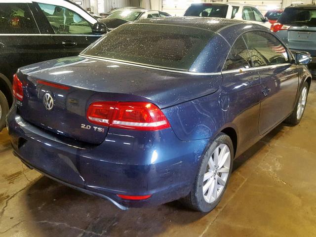 WVWBW7AHXCV002284 - 2012 VOLKSWAGEN EOS KOMFOR BLUE photo 4