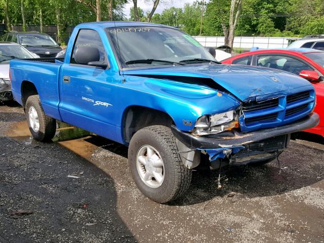 1B7GG26Y4XS235485 - 1999 DODGE DAKOTA BLUE photo 1