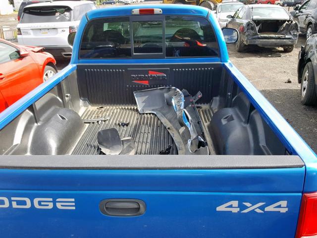 1B7GG26Y4XS235485 - 1999 DODGE DAKOTA BLUE photo 6