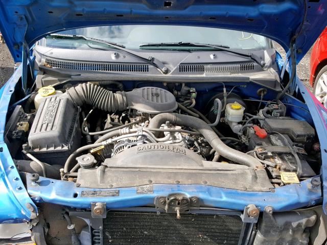 1B7GG26Y4XS235485 - 1999 DODGE DAKOTA BLUE photo 7