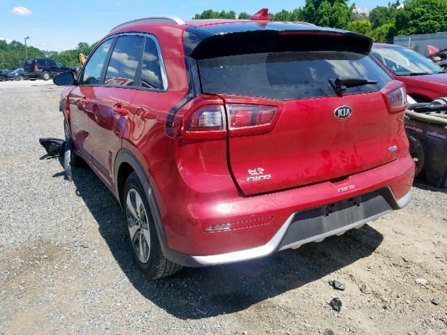 KNDCC3LC9H5069327 - 2017 KIA NIRO EX RED photo 3