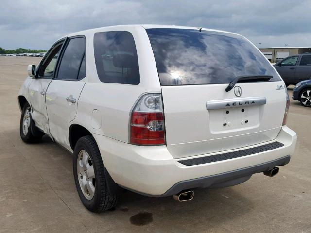 2HNYD18266H531947 - 2006 ACURA MDX WHITE photo 3