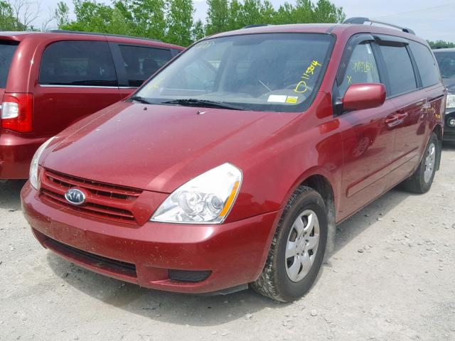 KNDMG4C31A6360726 - 2010 KIA SEDONA LX MAROON photo 2