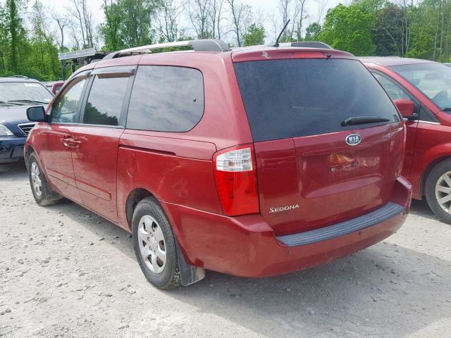 KNDMG4C31A6360726 - 2010 KIA SEDONA LX MAROON photo 3