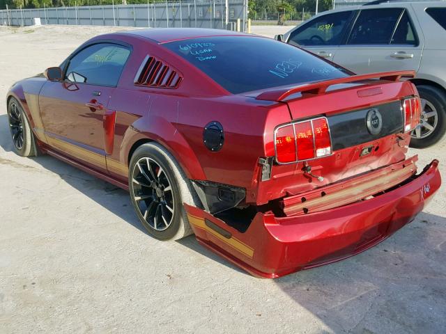 1ZVFT82H965180025 - 2006 FORD MUSTANG GT BURGUNDY photo 3