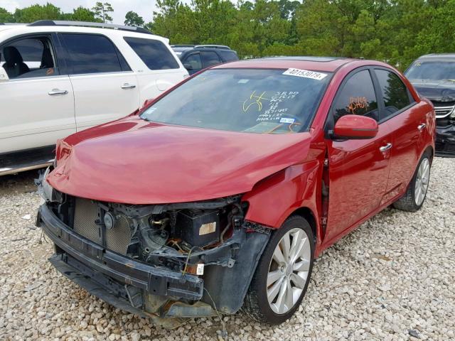 KNAFW4A36D5686835 - 2013 KIA FORTE SX RED photo 2