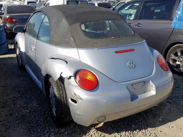 3VWCM21Y04M303040 - 2004 VOLKSWAGEN NEW BEETLE GRAY photo 3