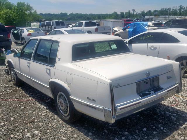 1G6CD53B6N4289349 - 1992 CADILLAC DEVILLE WHITE photo 3