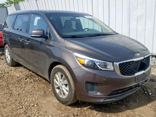 KNDMB5C18G6121525 - 2016 KIA SEDONA LX BROWN photo 1