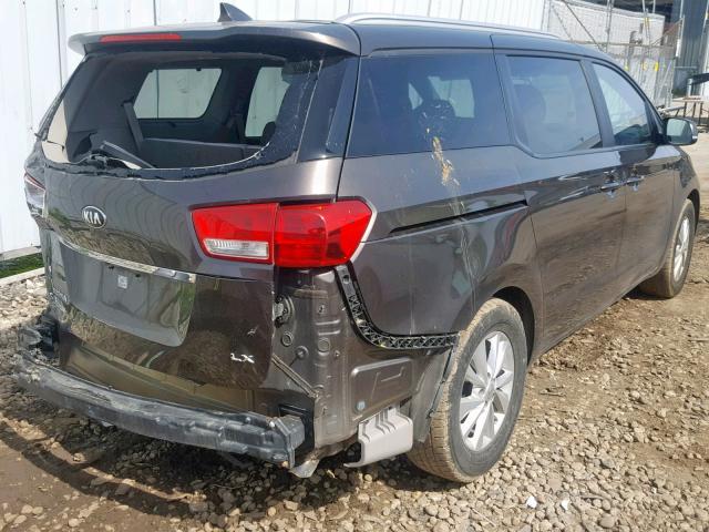 KNDMB5C18G6121525 - 2016 KIA SEDONA LX BROWN photo 4