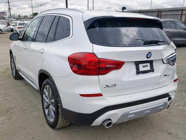 5UXTR7C53KLF27536 - 2019 BMW X3 SDRIVE3 WHITE photo 3