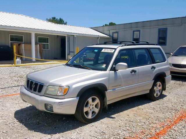 JF1SF65621H711022 - 2001 SUBARU FORESTER S SILVER photo 2