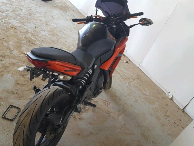 JKAEXEF19EDA14877 - 2014 KAWASAKI EX650 F ORANGE photo 4