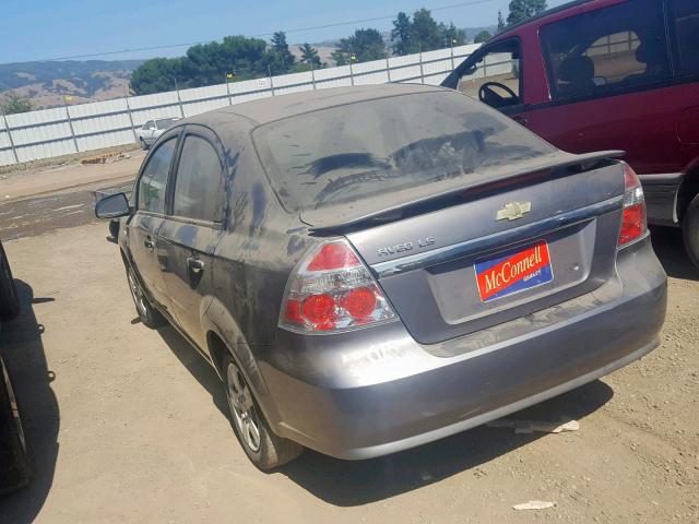 KL1TD56668B154553 - 2008 CHEVROLET AVEO BASE ვერცხლისფერი ფოტო 3