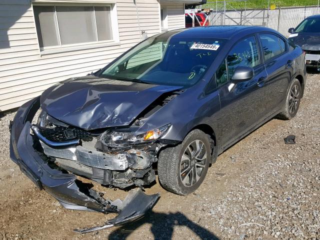 19XFB2F9XDE232463 - 2013 HONDA CIVIC EXL GRAY photo 2