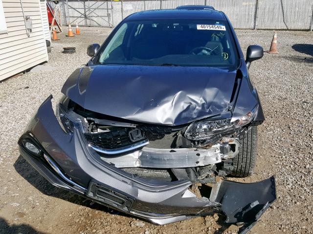 19XFB2F9XDE232463 - 2013 HONDA CIVIC EXL GRAY photo 9