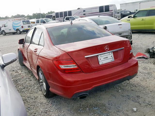 WDDGF4HB8ER310755 - 2014 MERCEDES-BENZ C 250 RED photo 3