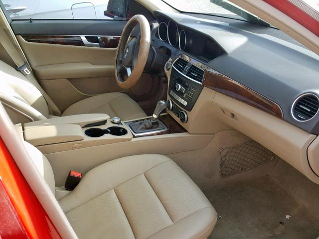 WDDGF4HB8ER310755 - 2014 MERCEDES-BENZ C 250 RED photo 5