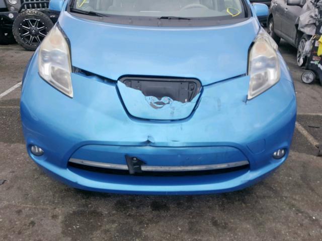 JN1AZ0CP2BT005191 - 2011 NISSAN LEAF SV BLUE photo 9