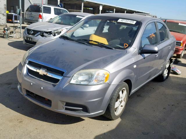 KL1TG56627B111009 - 2007 CHEVROLET AVEO LT GRAY photo 2