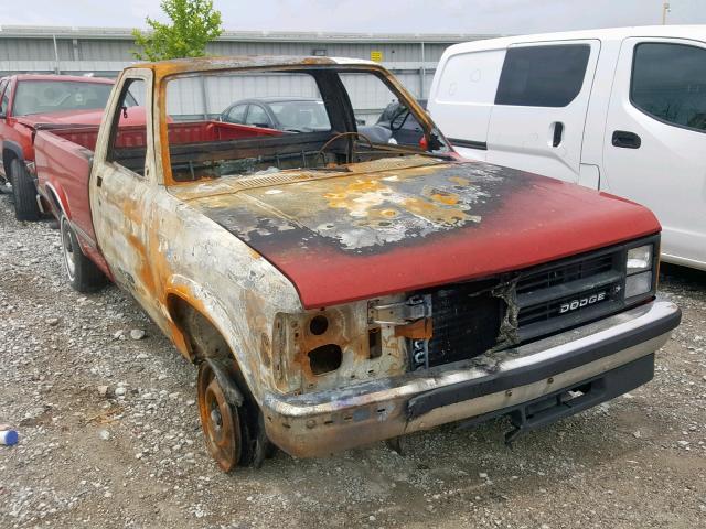 1B7FL26X4LS717785 - 1990 DODGE DAKOTA RED photo 1