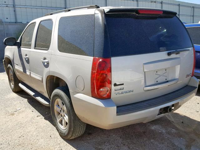 1GKFK13027R243809 - 2007 GMC YUKON SILVER photo 3