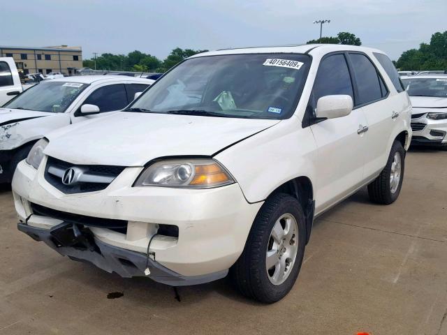 2HNYD18225H559291 - 2005 ACURA MDX WHITE photo 2