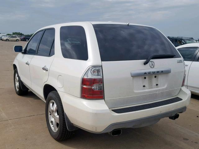 2HNYD18225H559291 - 2005 ACURA MDX WHITE photo 3