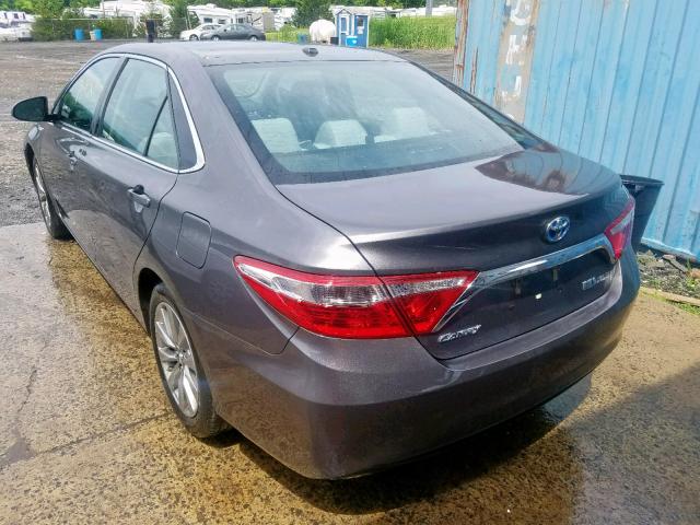 4T1BD1FK3GU194761 - 2016 TOYOTA CAMRY HYBR GRAY photo 3