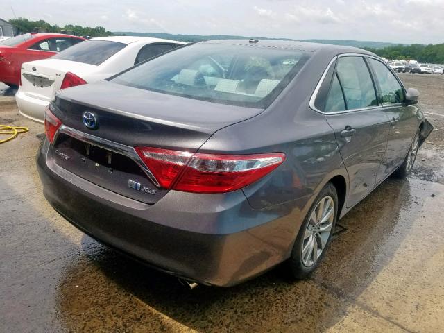 4T1BD1FK3GU194761 - 2016 TOYOTA CAMRY HYBR GRAY photo 4