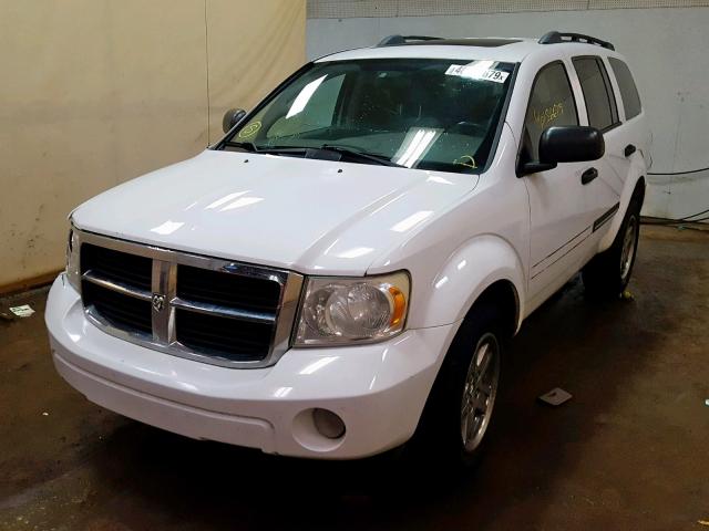 1D8HB48N48F128482 - 2008 DODGE DURANGO SL WHITE photo 2