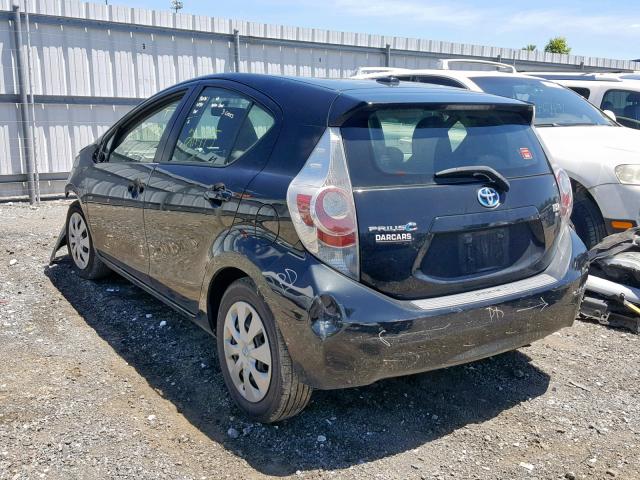 JTDKDTB39C1503059 - 2012 TOYOTA PRIUS C BLACK photo 3