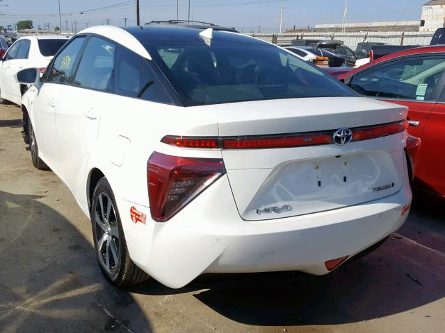 JTDBVRBD8JA004033 - 2018 TOYOTA MIRAI WHITE photo 3