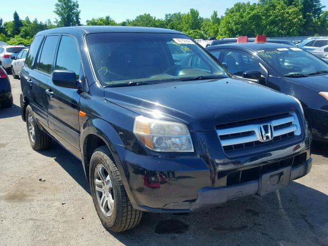 2HKYF18166H552151 - 2006 HONDA PILOT LX BLACK photo 1