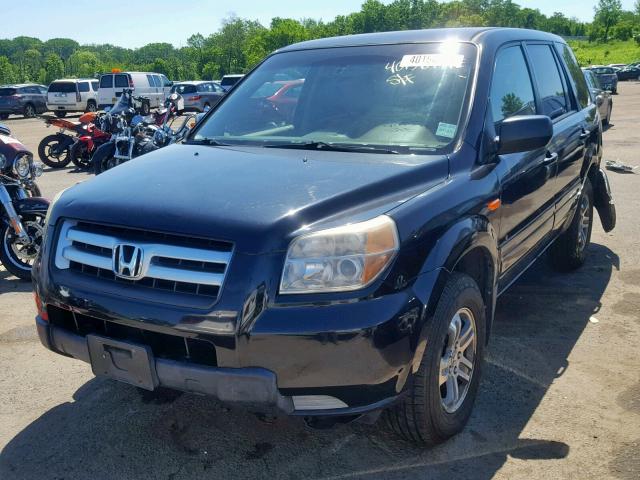 2HKYF18166H552151 - 2006 HONDA PILOT LX BLACK photo 2