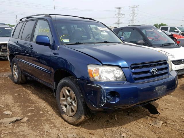 JTEGD21AX40100775 - 2004 TOYOTA HIGHLANDER BLUE photo 1