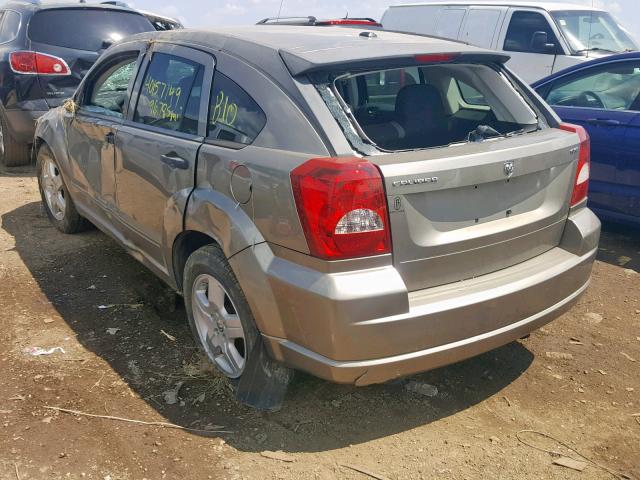 1B3HB48B48D746676 - 2008 DODGE CALIBER SX BEIGE photo 3