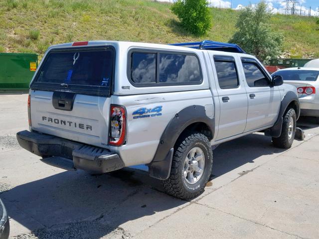 1N6ED27Y01C326816 - 2001 NISSAN FRONTIER C GRAY photo 4