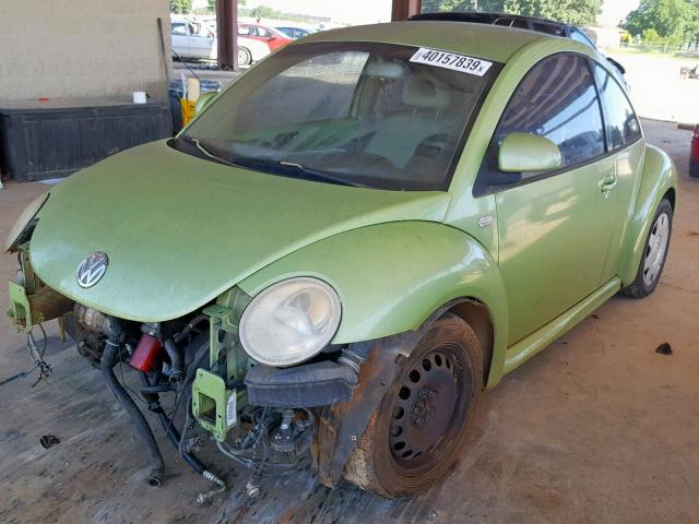 3VWCC21C9XM412849 - 1999 VOLKSWAGEN NEW BEETLE მწვანე ფოტო 2