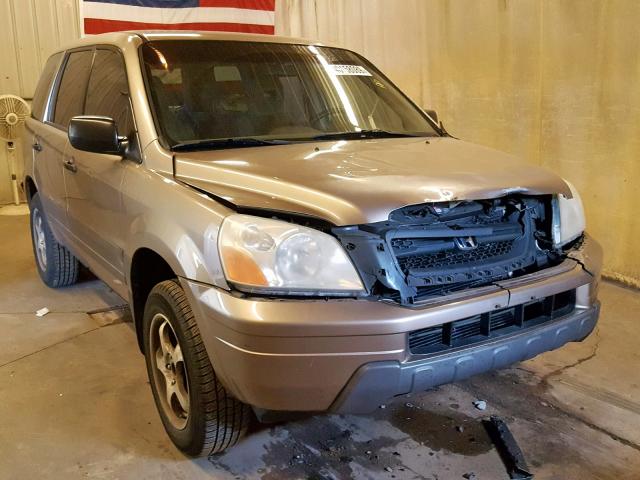 2HKYF18123H589516 - 2003 HONDA PILOT LX GOLD photo 1