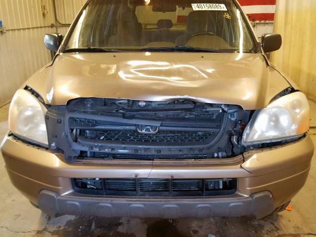 2HKYF18123H589516 - 2003 HONDA PILOT LX GOLD photo 9