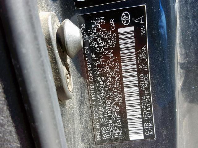 JTKDE167970146817 - 2007 TOYOTA SCION TC GRAY photo 10