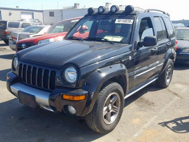 1J4GL38K84W240343 - 2004 JEEP LIBERTY RE BLACK photo 2