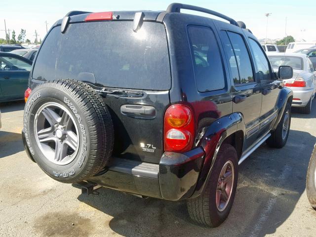 1J4GL38K84W240343 - 2004 JEEP LIBERTY RE BLACK photo 4