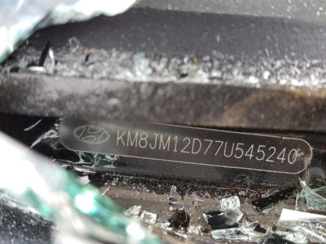 KM8JM12D77U545240 - 2007 HYUNDAI TUCSON GL BLACK photo 10