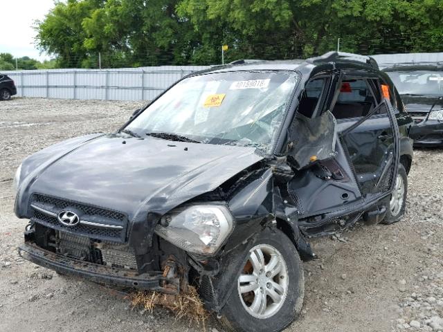 KM8JM12D77U545240 - 2007 HYUNDAI TUCSON GL BLACK photo 2