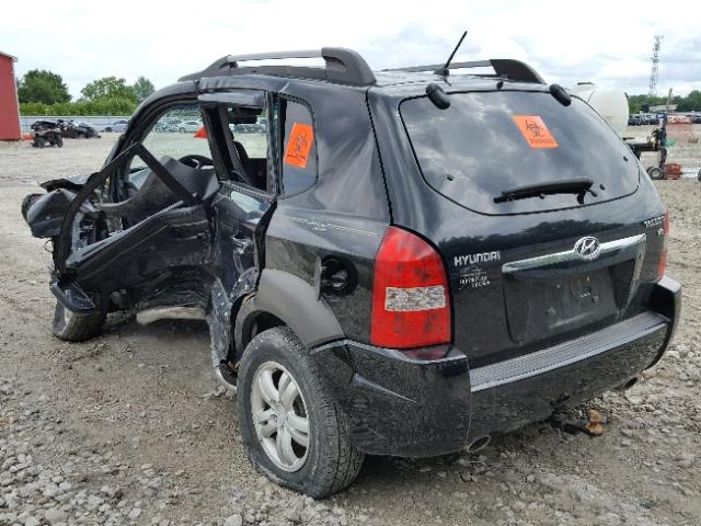 KM8JM12D77U545240 - 2007 HYUNDAI TUCSON GL BLACK photo 3