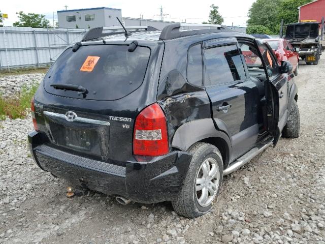 KM8JM12D77U545240 - 2007 HYUNDAI TUCSON GL BLACK photo 4