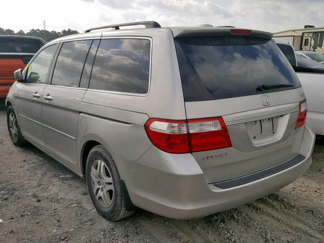 5FNRL38757B037445 - 2007 HONDA ODYSSEY EX ნაცრისფერი ფოტო 3